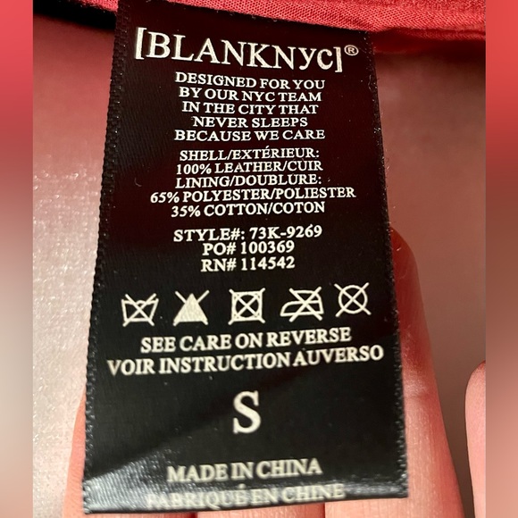 BLANK NYC GENUINE SUEDE RED BIKER JACKET, Size S - Picture 10 of 14